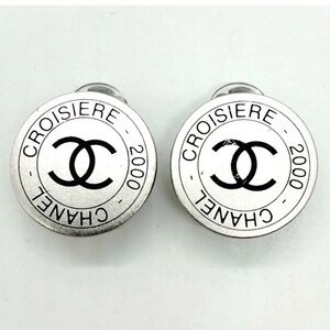 Chanel earrings silver 2000 Autumn clip on silver earrings
